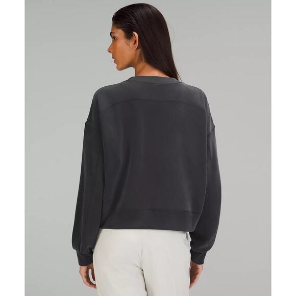 Lululemon Softstreme Crew Pullover Sweatshirt Gray Size 2 750E - Picture 2 of 12